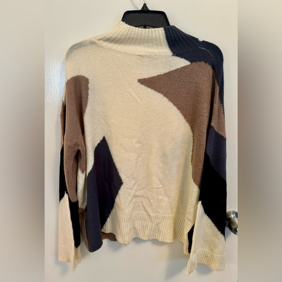 Gilli Geometric Pattern High Neck Sweater Large - Picture 2 of 4